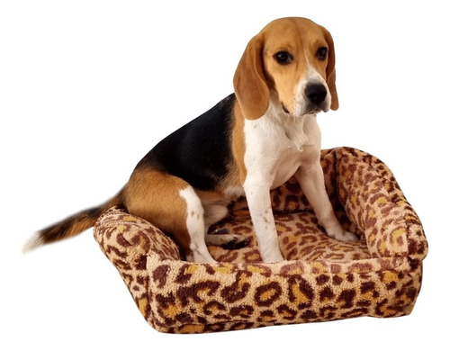 Cama Colchon Perro Gato Mascota Grande Cuadrado M Lavable Ax Color Animal Print