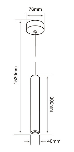Imagen 6 de 6 de Luminaria Colgante Led Interior, 3w Negro Tecnolite