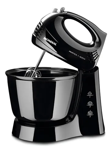 Batedeira Prática Mondial Preto 400W B-44-B