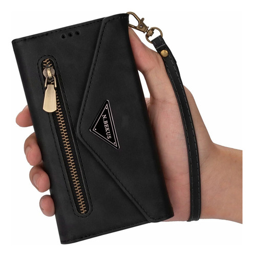Funda Tipo Cartera Con Cierre De Piel Tipo Bandolera For