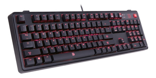 Teclado Mecánico Gamer Thermaltake Cherry Mx Blue Meka Pro Color del teclado Negro Idioma INGLÉS