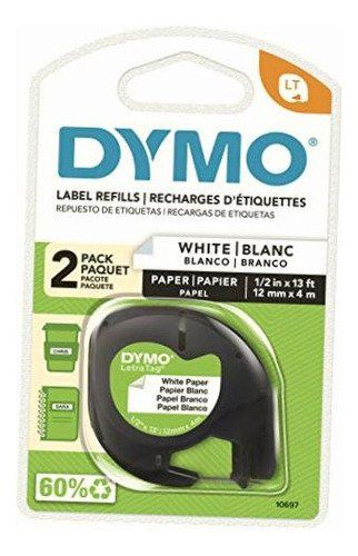 Dymo M10697 Cinta Letratag Bca 1/2 , 1 Pieza Color Black Print En Blanco