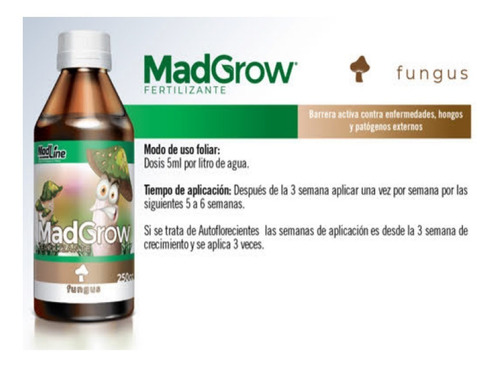 Imagen 6 de 10 de Fertilizante Mad Grow Kit Combo X8 Profesional 500cc Cultivo