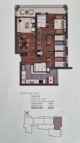 Oelckers Vende, Excelente Depto Fco Soza Bosques De Montemar
