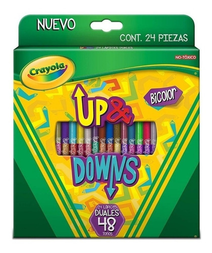 60 Lápices Crayola 24 Up & Downs + 12 Triangulares Unipunta