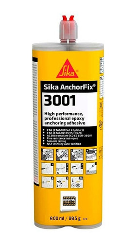 Sika Anchorfix 3001 Anclaje Estructural Para Varilla 1.02 Kg