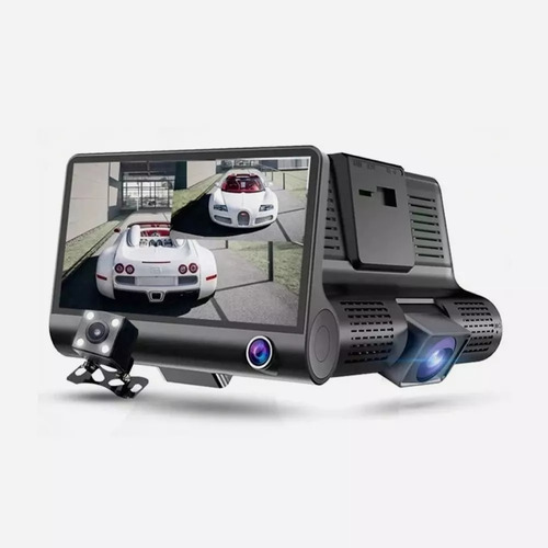 Video Cámara Dvr Para Carro 3 Lentes Frontal Reversa Interno