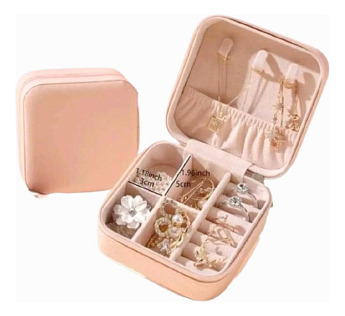 Caja Organizadera De Joyas, Tono Rosa