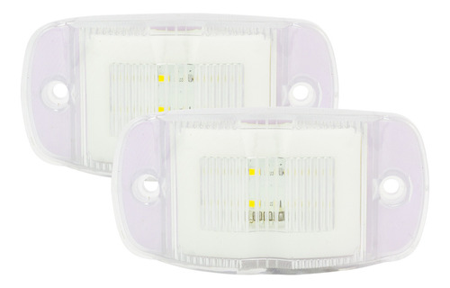 2 Pzas De Plafones Laterales 8 Leds Aro Gel Blanco Tunelight