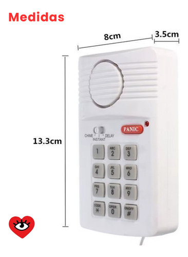 Alarma Sonora Inalambrica Magnético Puerta Ventana Veoquiero C