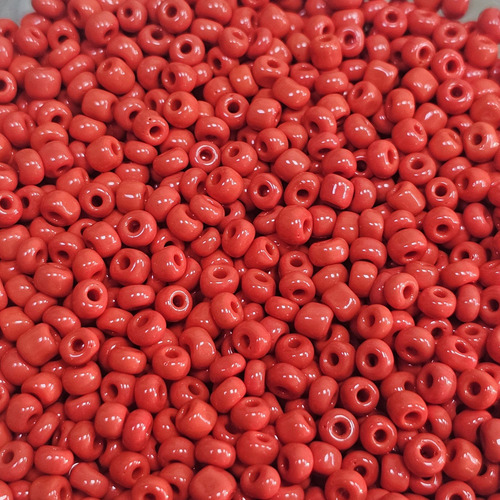 Mostacillon 500 Gramos Naranja Oscuro Bijou Diámetro 4 Mm Largo 4 Mm