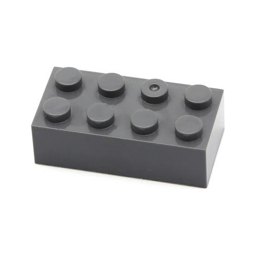 Imagen 1 de 3 de 40 Bloques De Construccion Compatibles 4x2 Gris Oscuro