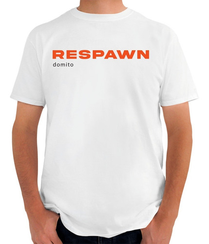 Playera Hombre Respawn Domito Negro Streamerch