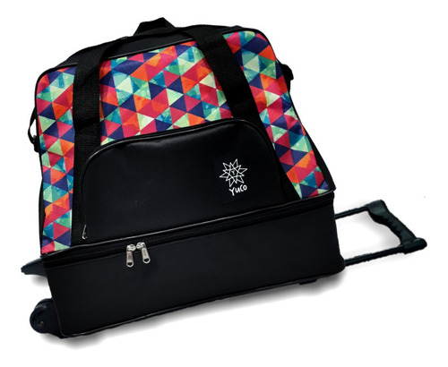 Imagen 3 de 6 de Combo Bolso Patin Cajon Carrito Estampado Yuco + Cubrebota