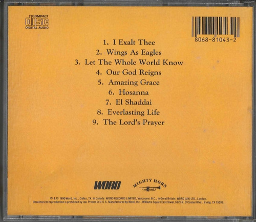 Cd Phil Driscoll I Exalt Thee (importado)