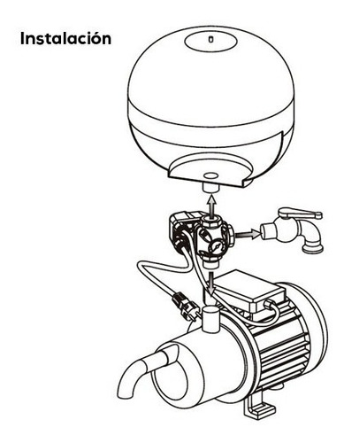 Tee Con Manómetro Y Switch De Presión Para Bombas 110/220v
