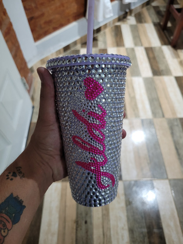 Vaso Personalizado Con Strass 750 Ml Con Nombres