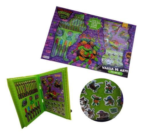 Super Set Colorear Valija Creativa Tortugas Ninja Tapimovil