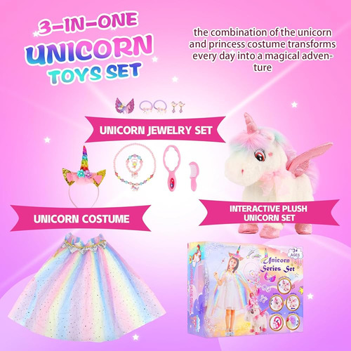 Unicornio Interactivo Dollox Con Disfraz Y Accesorios Para N