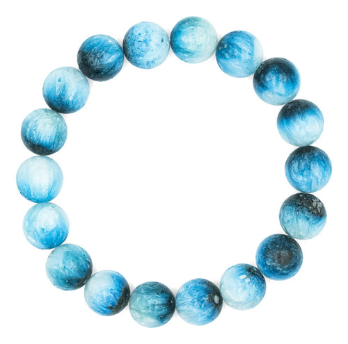 Pulsera Elástica De Glacierita De Hielo Azul De 10 Mm 3