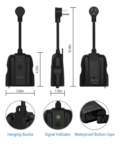 Enchufe Inteligente Para Exteriores, La Toma Wifi Tessan Fun