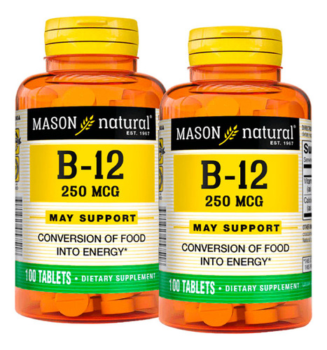 Vitamina B-12 250 Mcg (100 Tab) Pack X2