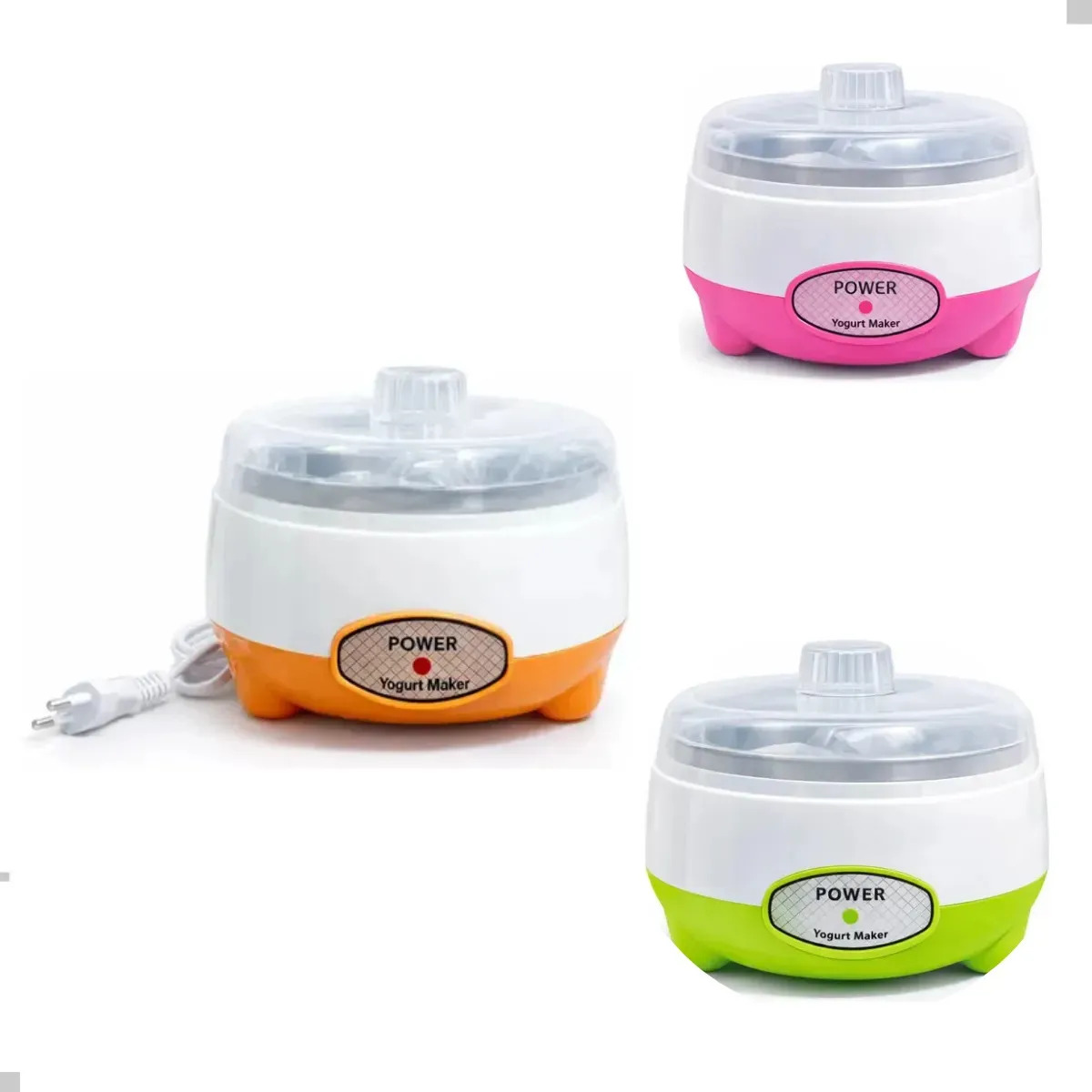 Máquina Fazer Iogurte Natural Grego 1l Iogurteira Elétrica R Rosa-chiclete
