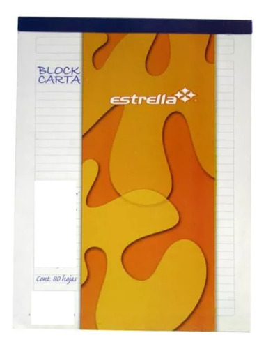 Block Estrella Carta Rayado 80 Hojas - Estrella 5 /v
