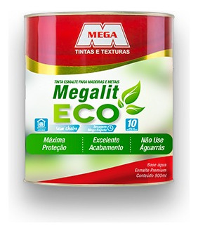 Esmalte Base Água Brilhante 900ml Madeira Metal Megalit Eco