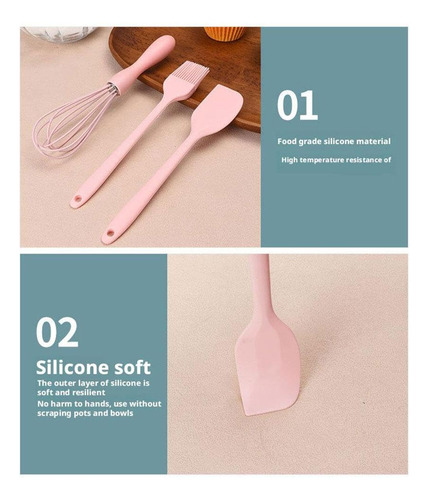 Set De Batidor, Raspador De Crema Para Tartas Y Brochas De A