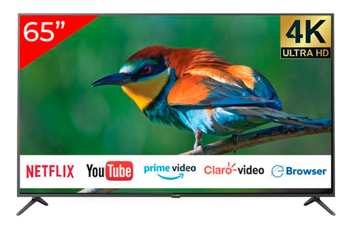 Smart Tv Aiwa 65'' Dled 4k 60hz Isdbt Linux Comando De Voz -