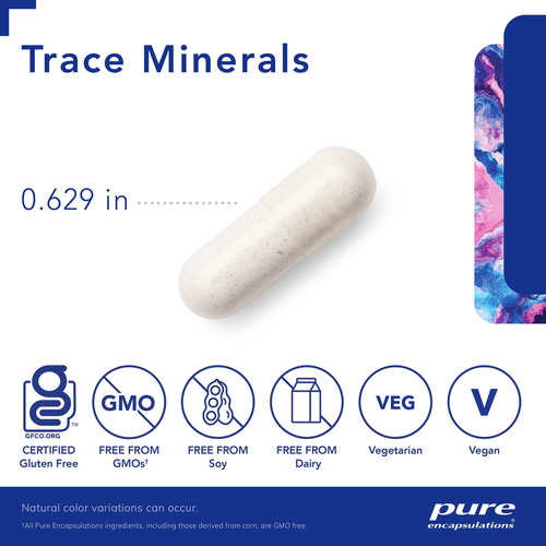 Suplemento Pure Encapsulations Trace Minerals 60 Cápsulas