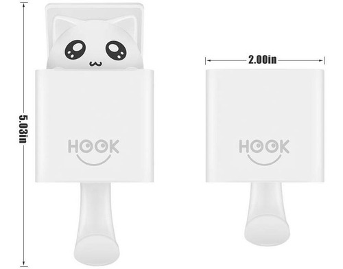 Imagen 3 de 8 de Perchero Gato Porta Llaves Gatito Adhesivo Llavero Diseño
