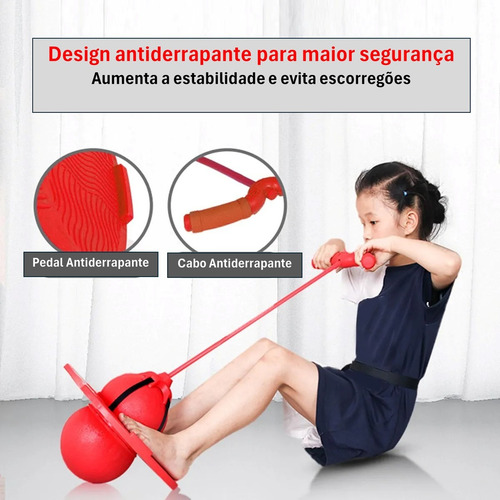 Pogobol Com Alça Equilíbrio Salto Inflável Com Bomba