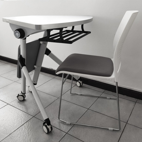 Imagen 9 de 11 de Escritorio Pupitre Plegable Con Ruedas Y Silla Alta Calidad