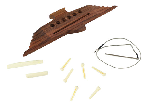 Set Musical Bridge Rosewood Para Guitarra Acústica De 6 Cuer