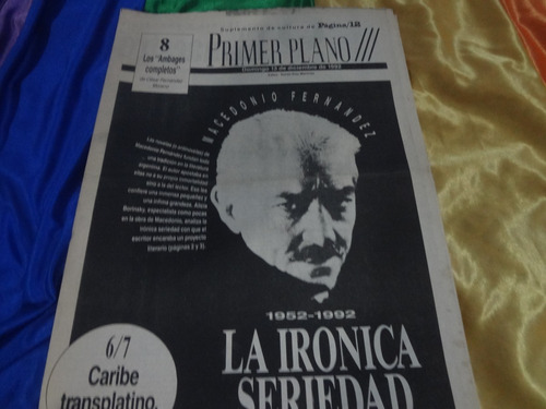 Primer Plano 1992 Nestor Pelongher Macedonio Fernandez 