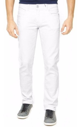 Calça Masculina Jeans Sarja Com Lycra Colorida Slin