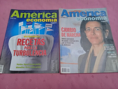 Lote 2 Revistas América Economía 1997 Y 1998 Marketing Negoc