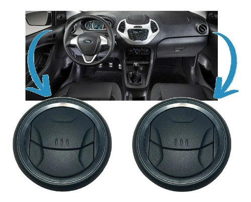 Kit 2 Difusor Saida Ar Ford Ka Ka+ 2015 2016 17 2018 19 2020