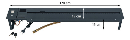 Lareira A Gás Linha Clássica Plus Modelo Luna De 120cm
