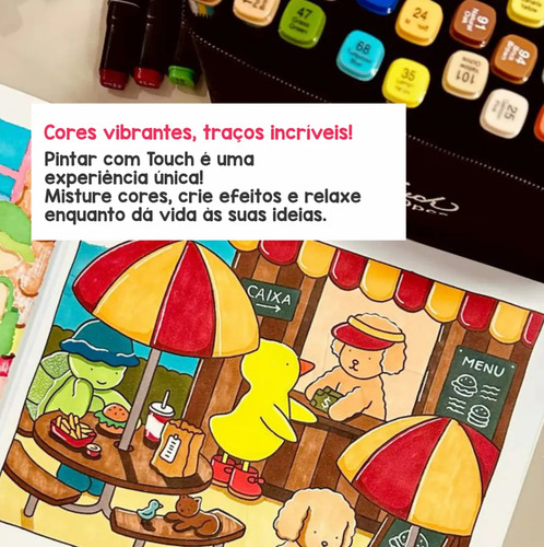 Kit 80 Canetas Permanentes Cores Vibrantes E Ponta Dupla