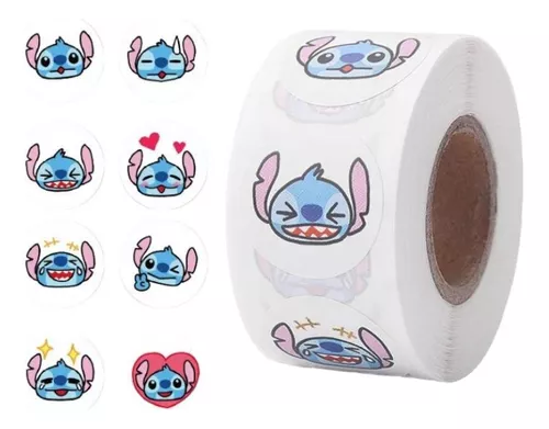 Stitch - Set De 500 Stickers / Rollo De Pegatinas