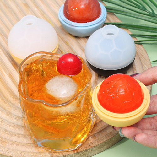 Molde Redondo De Silicona Para Cubos De Hielo, Diseño De Fút