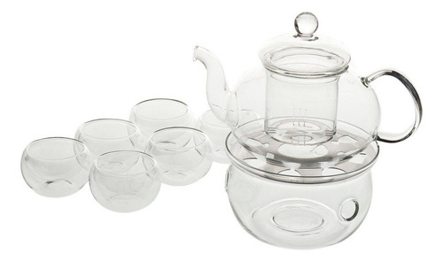 Tf W Juego De Tetera De Vidrio Transparente Resistente Al