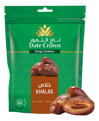 Tâmaras Khalas Date Crown Premium Vegana Dubai 500g