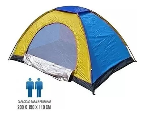 Carpa Camping X2 Personas Comoda Multicolor 200x150x110 