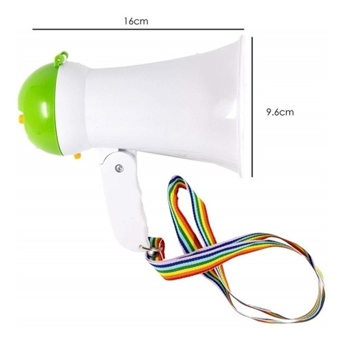 Imagem 5 de 5 de Mini Megafone Portatil Com Ajuste E Sirene Luxo Profissional