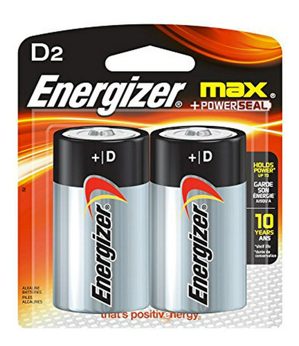 Las Pilas Energizer Max D, Doble Paquete De E95bp-2 Alcalina