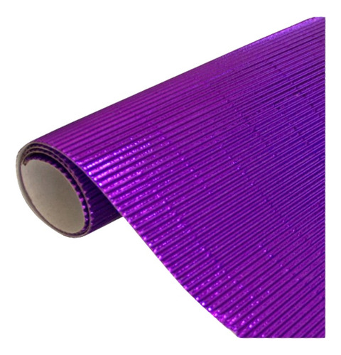 Carton Corrugado Metalizado 1/2 Medio Pliego X24 Und Violeta
